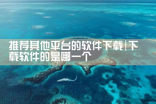 推荐其他平台的软件下载