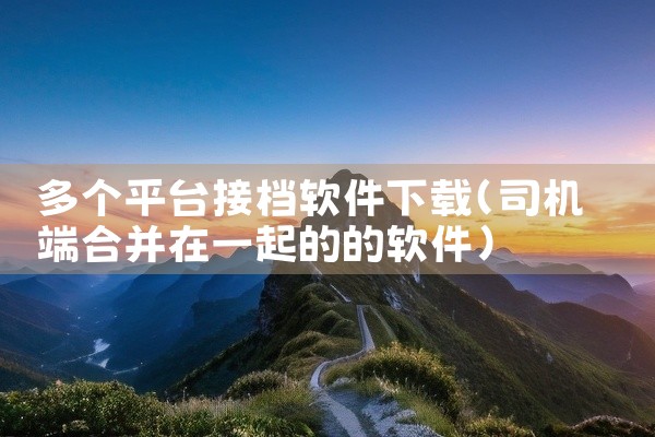 多个平台接档软件下载