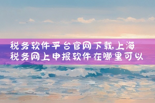 税务软件平台官网下载