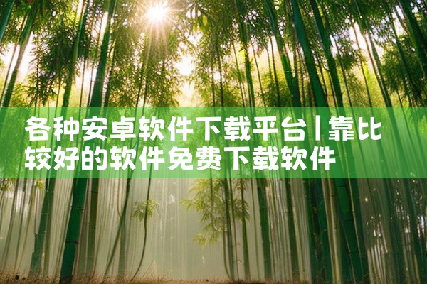 各种安卓软件下载平台