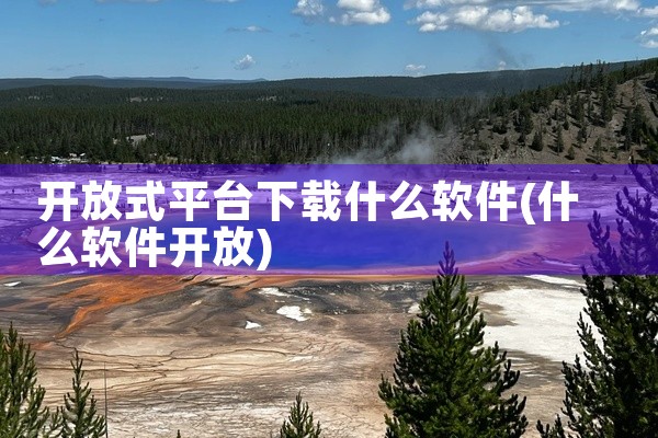 开放式平台下载什么软件